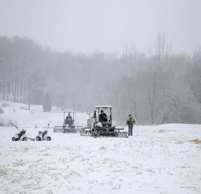 Golf course closed in winter