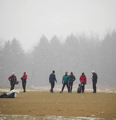 Golf course closed in winter